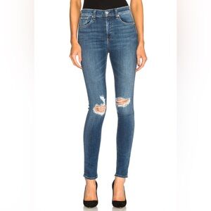 rag & bone High Rise Skinny Ripped Jeans in Bonnie